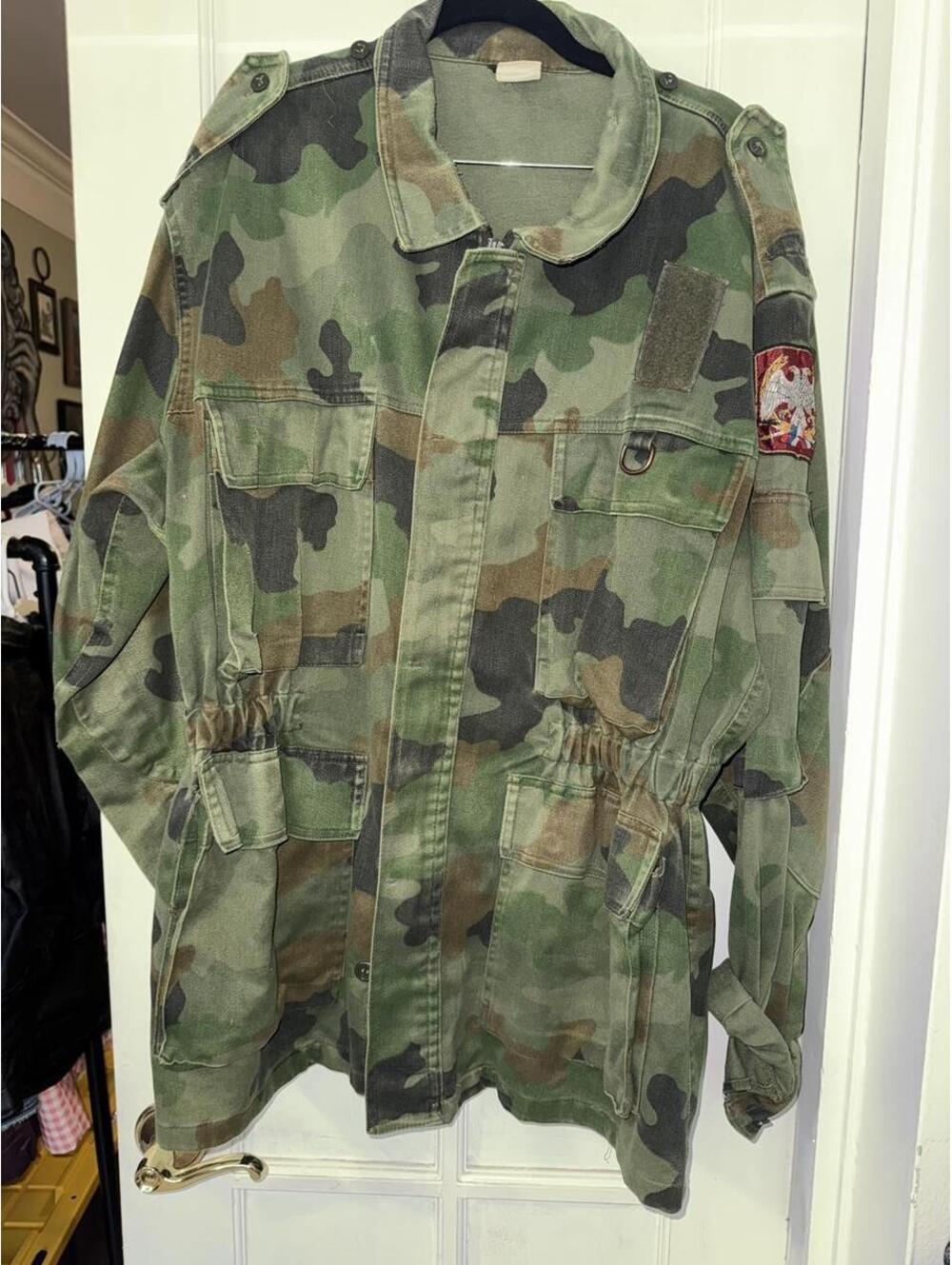 vintage Serbian M93 / M89 oak leaf camouflage field jacket